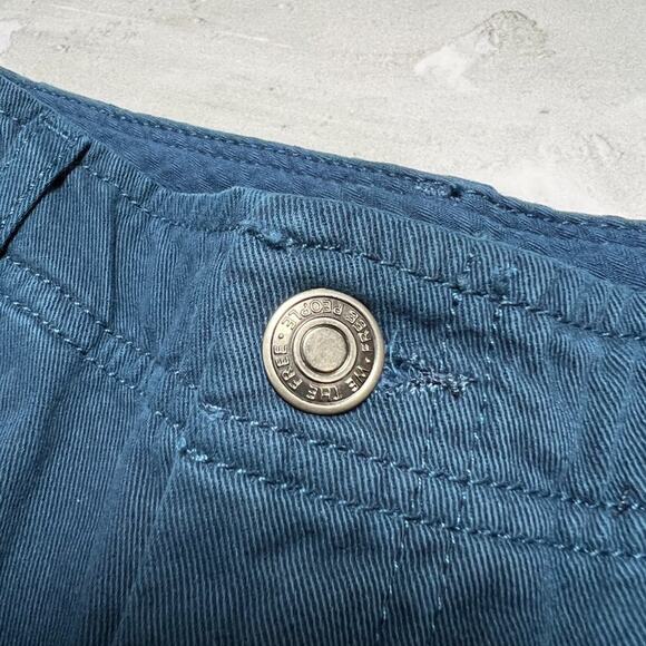 NWT Free People Relaxed Boyfriend Chino Pants SIZE 26 Navy Button Fly Trousers - Picture 6 of 11